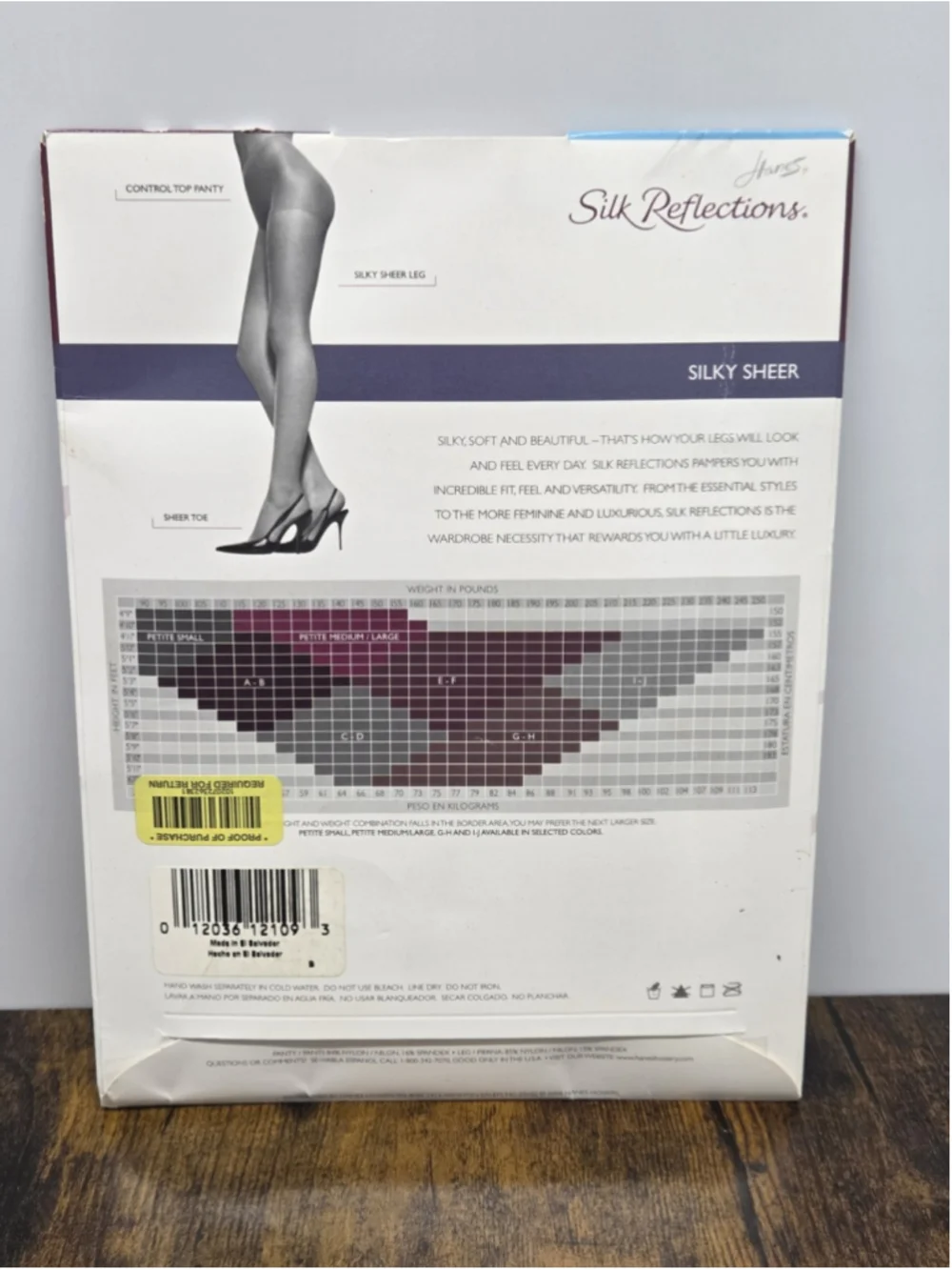 Hanes Silk Reflections Silky Sheer CD Control Top Barely Black 717